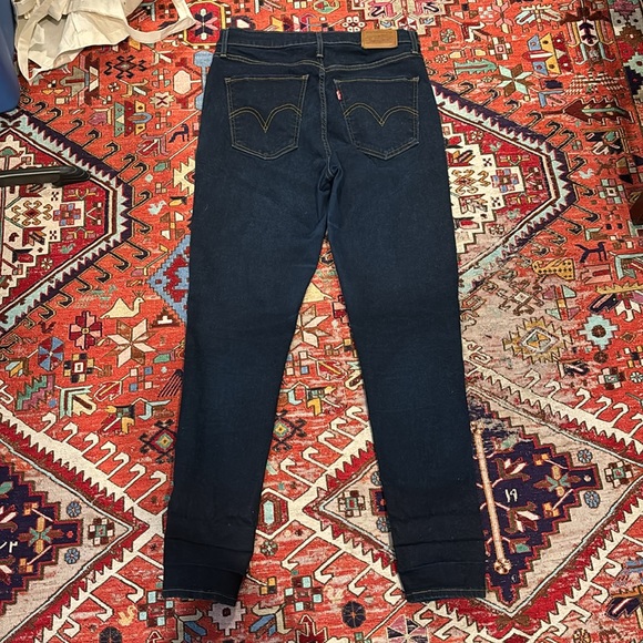 Levi’s Mile High Super Skinny Dark Denim Jeans size 31/30 - Picture 3 of 13